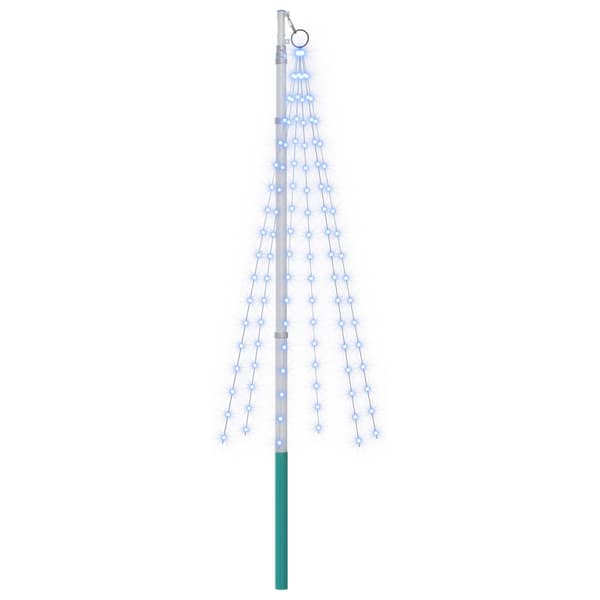 Julgransbelysning med markspett och flaggstång 180 cm