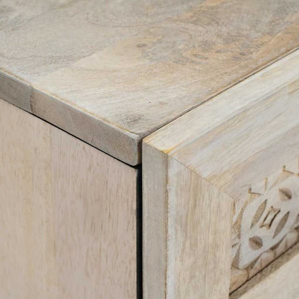 Sideboard Vit 60 x 33 x 75 cm massivt mangoträ
