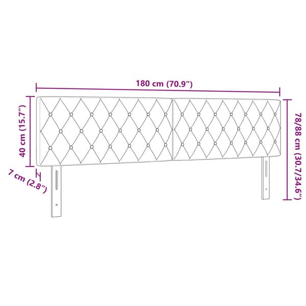 Huvudgavel Mörkgrön 180 cm Sammet