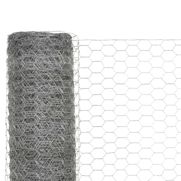 Hönsnät galvaniserat stål 25x1,5 m silver