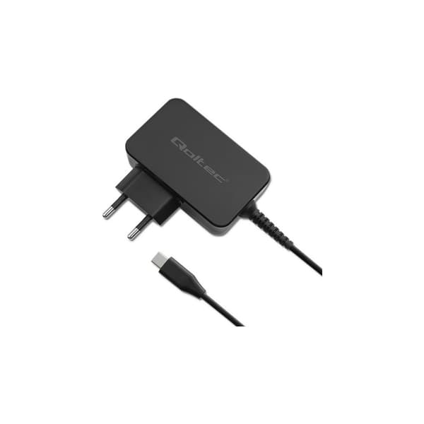 Qoltec GaN POWER PRO - USB-C strömadapter - 3-3,25A, 5-20V - 65 watt