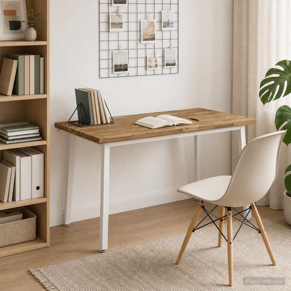 140 x 70 x 75 cm Massivt Akaciaträ Vit Rektangulär