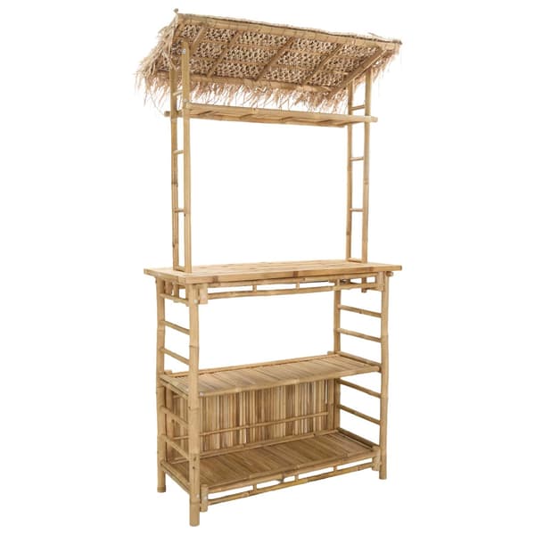 Utebarbord och stolar 3 st Naturlig Bambu