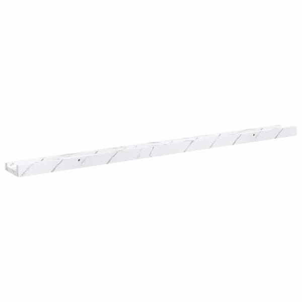 Vägg hylla Väggmonterat 2 pcs Vit marmor 100 x 9 x 3 cm