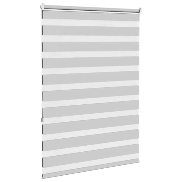 Rullgardin zebra ljusgrå 105x150 cm tyg bredd 100,9cm polyester