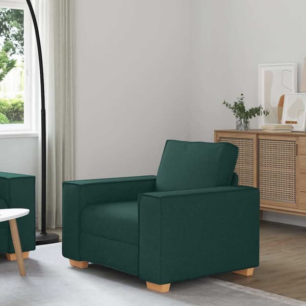 Soffa mörkgrön 100x78x84 cm tyg