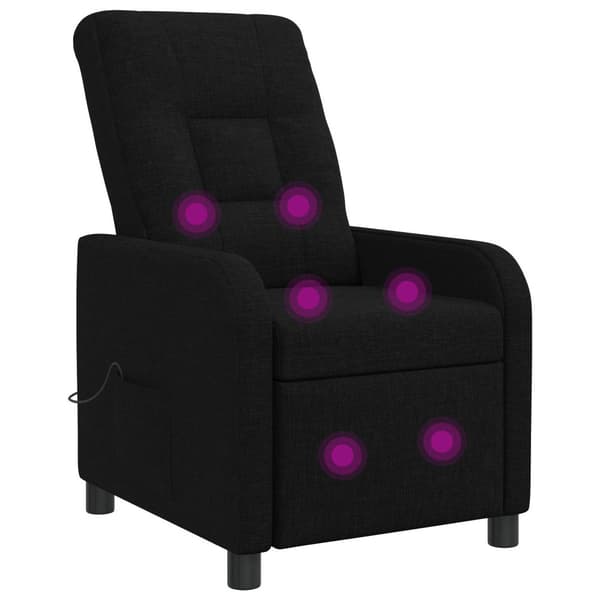 Massagefåtölj Svart Tyg