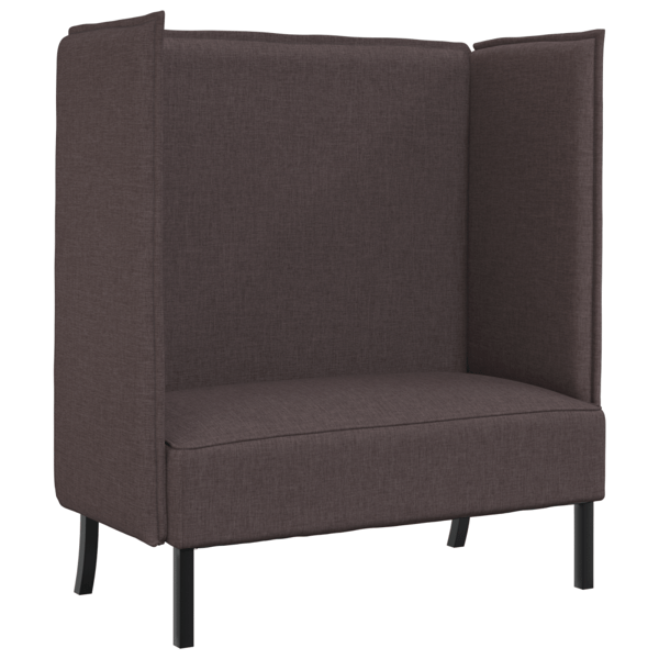 Hög Ryggsoffa 101cm Mörkbrun tyg