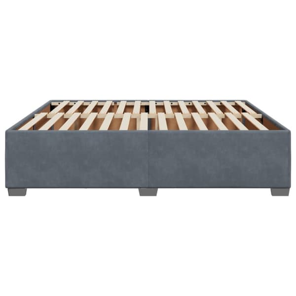 Sängram utan madrass mörkgrå 200x200 cm sammet