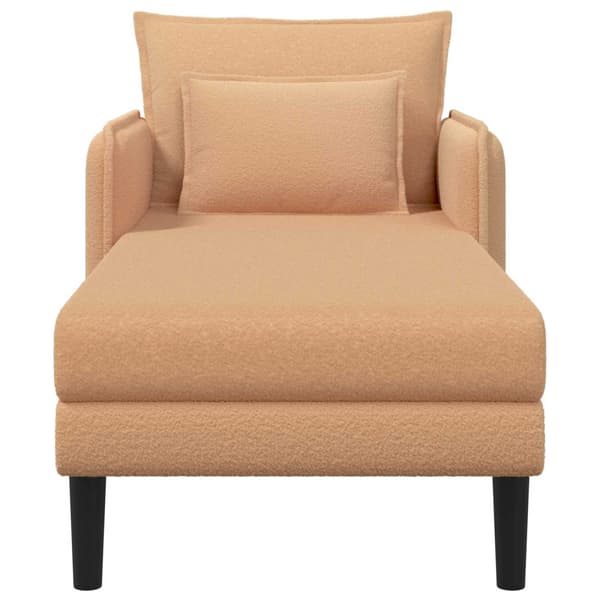 Stor schäslong Beige Bouclé