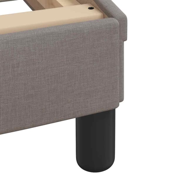 Bed Frame without Mattress "Hanko" Taupe 200x200cm Fabric