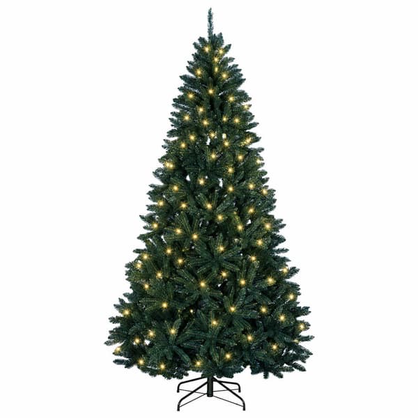Plast Hingad Julgran 210 cm 300 LED-lampor Varmvit