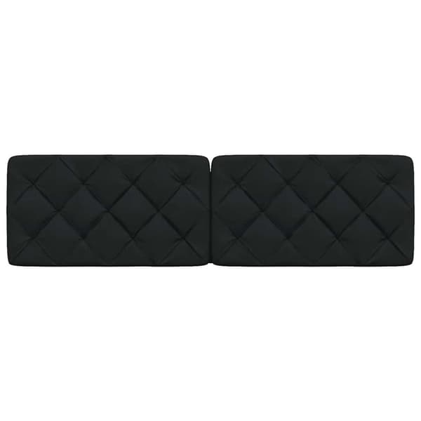 Headboard Cushion Black 180 cm Fabric