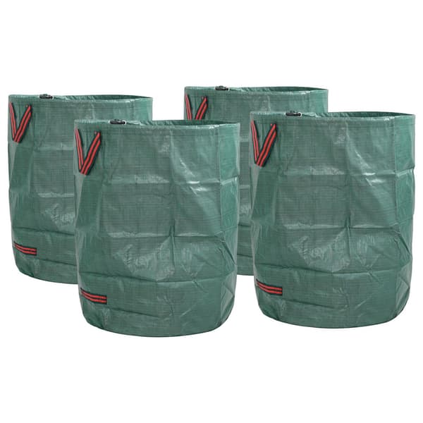 Trädgårdsavfallspåsar 4 pcs Grön 66 x 66 x 83,5 cm Polypropylen