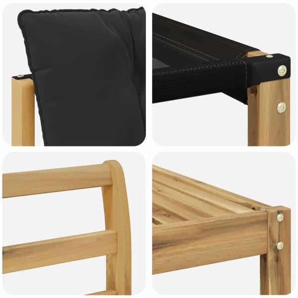 Utomhussoffset 7 pcs Vit och svart 79 x 79 x 37 cm