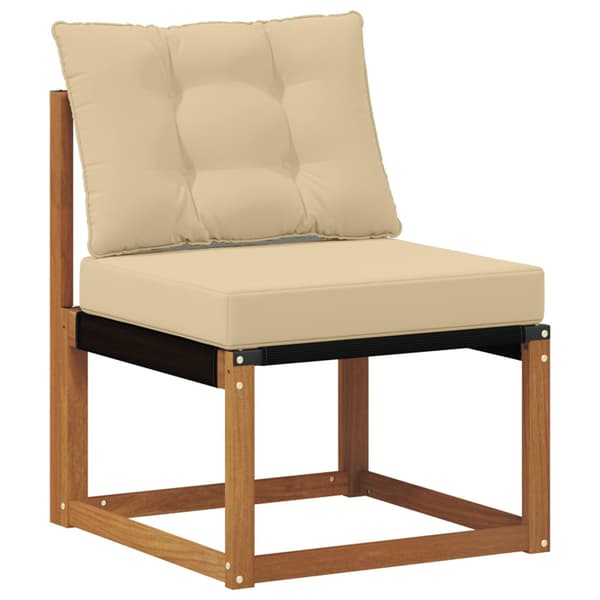 Utomhussoffset med kudde 11 pcs Naturlig och Beige