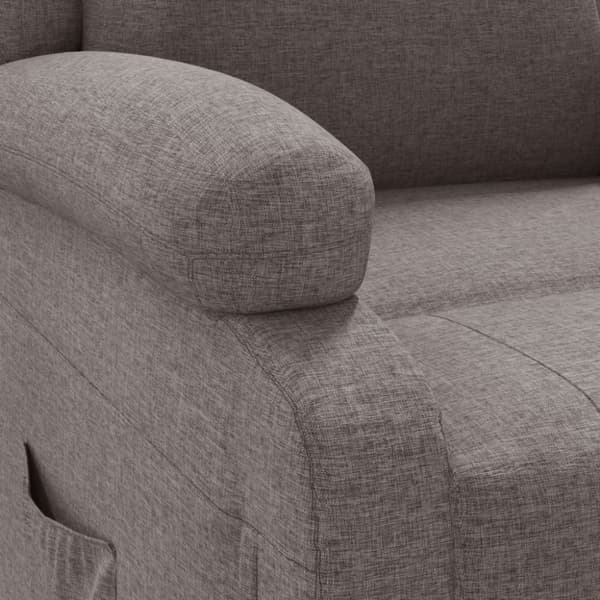 Elektrisk reclinerfåtölj taupe tyg