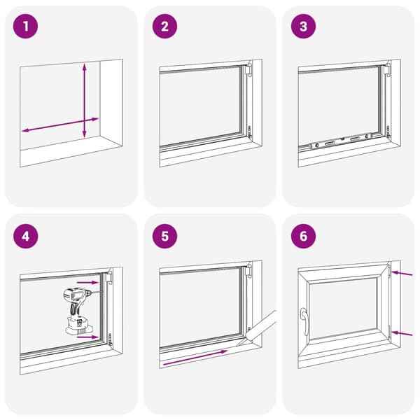 Källarfönster RISOR 60 x 55 cm PVC och glas