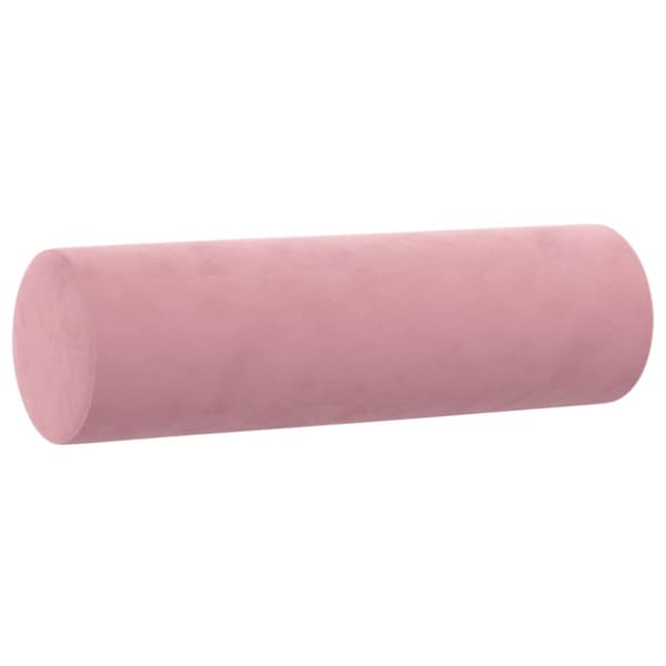 Soffgrupp med dynor 3 delar rosa sammet