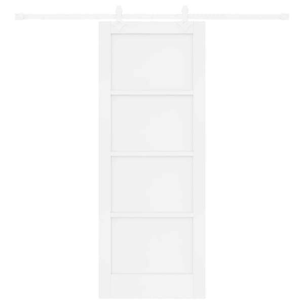 Skjutdörr 78 x 202 cm Konstruerat trä Vit