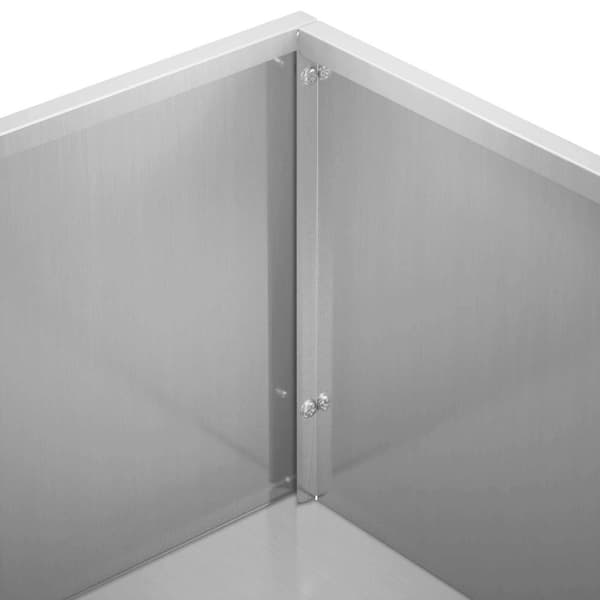Trädgårdsplanterare 2 st Silver 80 x 20 x 49 cm