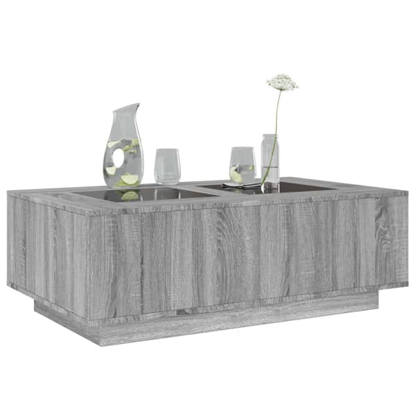 Soffbord med Infinity LEDs grå sonoma 116x69x40 cm
