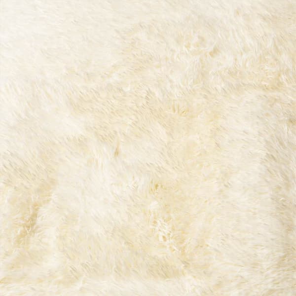 Ryamatta med lång lugg NAVARRA gräddvit 120x170 cm polyester