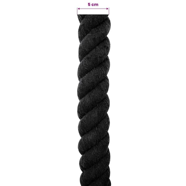 Rep Svart 5 x 5 x 500 cm Bomull