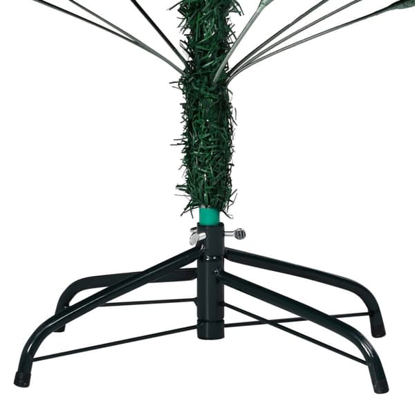 Belyst plastgran med kulor grön 240 cm