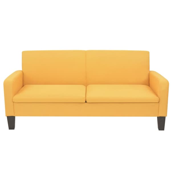 3-sitssoffa 180x65x76 cm gul