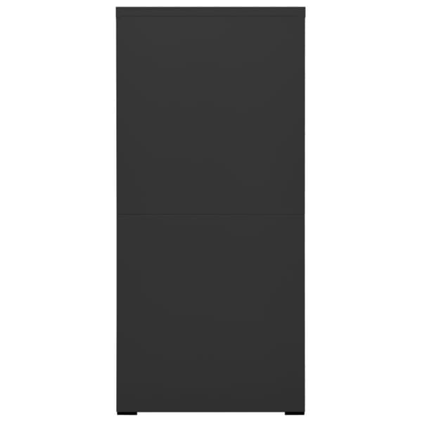 Dokumentskåp antracit 46x62x133 cm stål