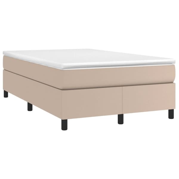 Boxspring-sängram cappuccino 120x200 cm konstläder