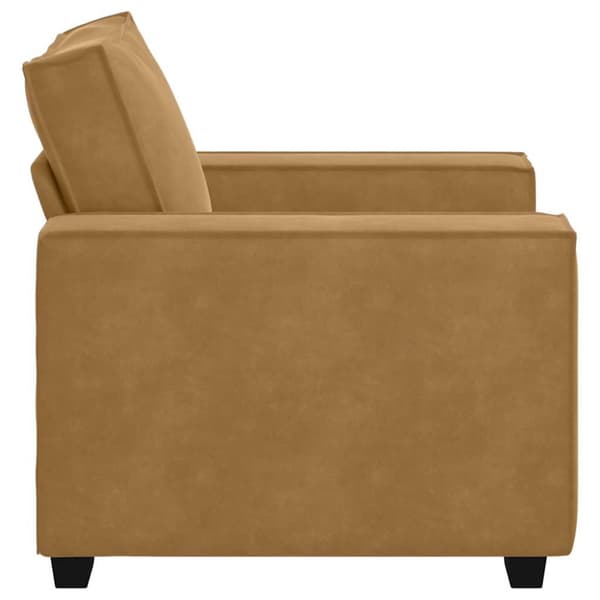 Soffstol brun 100x78x84 cm sammet