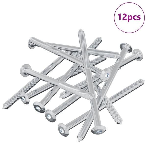 Skruv 12 pcs Silver M6 x 100 mm Stål