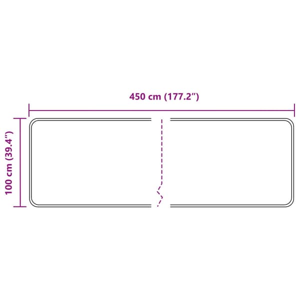 Mattlöpare MARSA Grå 100 x 450 cm Polyester och PVC
