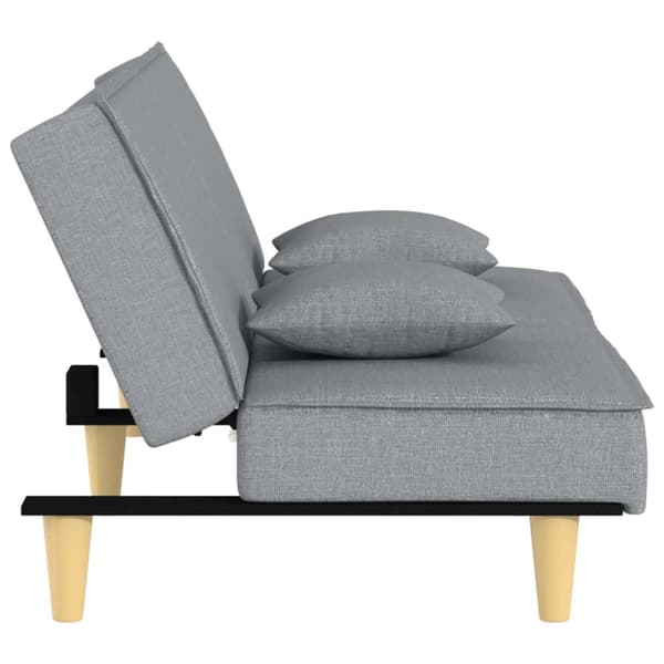 Bäddsoffa ljusgrå tyg