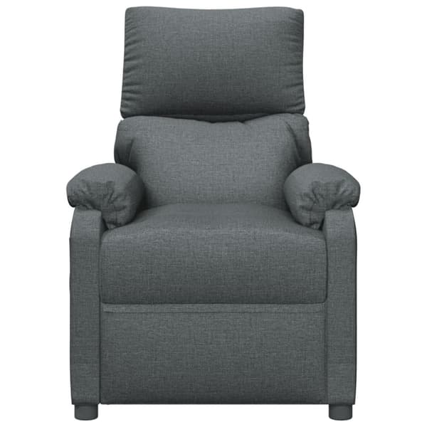 Massagefåtölj mörkgrå tyg