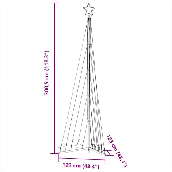 LED julgran 495 LED kallvit 300,5 cm