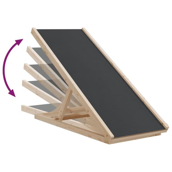 Hundramp grå 100x40 cm massiv gran