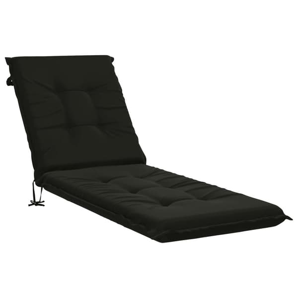Solstol Kudde GEMERT 100% Polyester Svart 190 x 60 x 9 cm