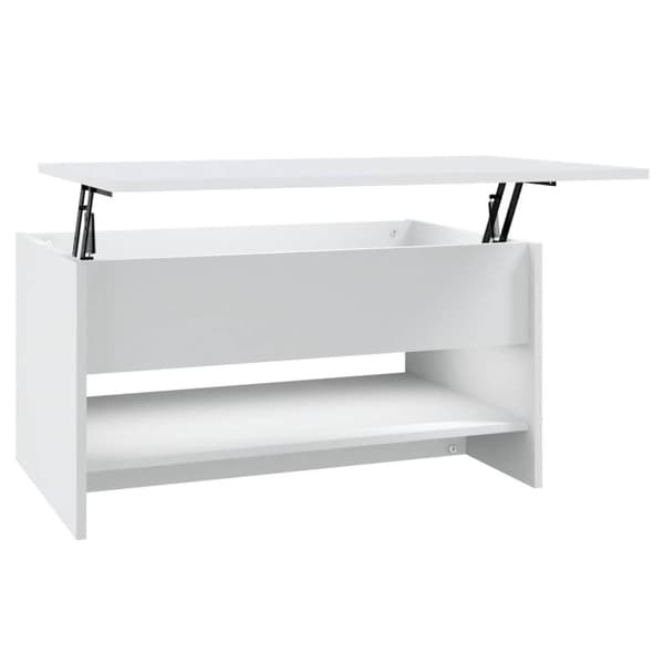 Soffbord vit 80x50x40 cm konstruerat trä