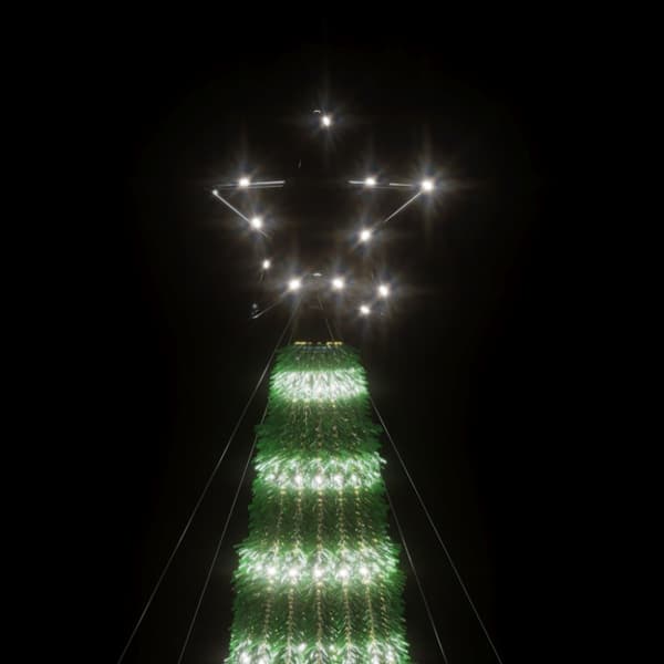 LED julgran 339 LEDs kallvit 180 cm