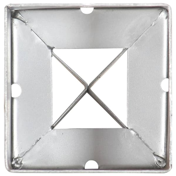 Jordspett 12 st silver 9x9x75 cm galvaniserat stål