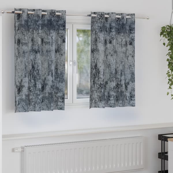 Sammetsgardiner 2 pcs Silvergrå 140 x 140 cm Sammet