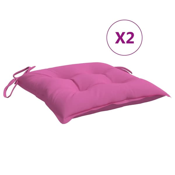 Stolsdynor 2 st rosa 40x40x7 cm tyg