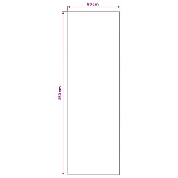 Mattlöpare LESAKA Silver 80 x 250 cm Diamantvelour