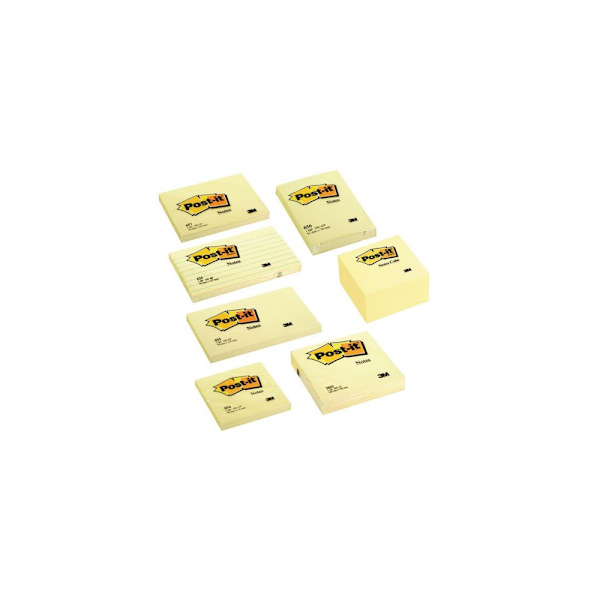 Notes POST-IT kub 2028 76x76 mm gul