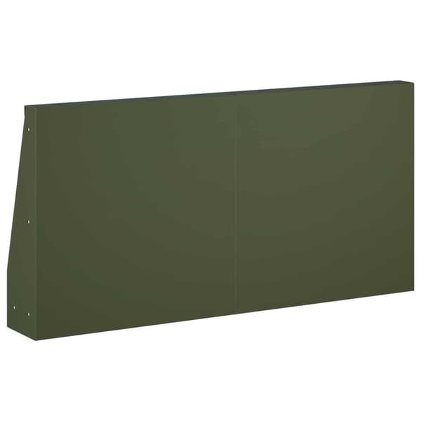 Stödvägg 2 st 40 x 12 x 50 cm Stål Olivgrön