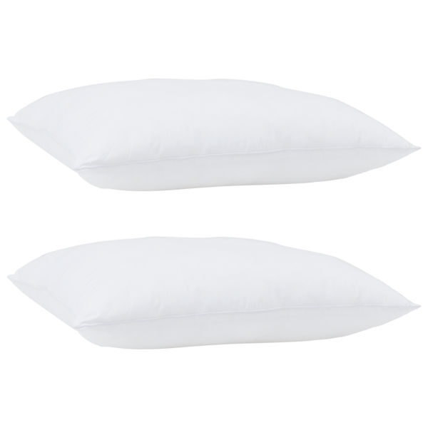 Kudde med kudde 2 pcs Vit 41 x 41 x 20 cm Bomull och Polyester
