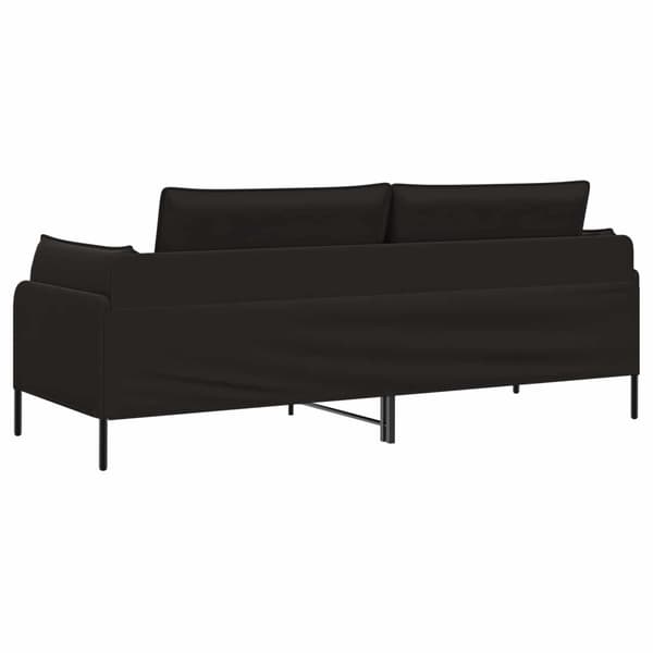 3-Sits soffa Svart 222 x 81 x 89 cm Sammet